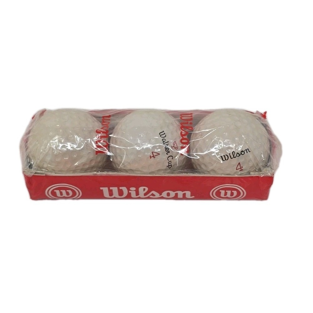 New Rare Vintage Wilson Walker Cup 1 Sleeve Of Golf Balls # 4‎ U277